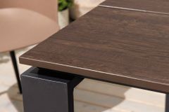 Wetterfester Gartentisch FLOATING 210cm braun schwarz Aluminium Outdoor Esstisch modern