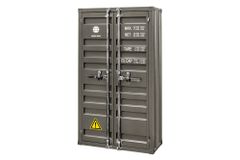 Container-Schrank GLOBETROTTER 140cm anthrazit Metall Aktenschrank Highboard