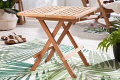 Wetterfester Beistelltisch EMPIRE TEAK 50cm Massivholz klappbar