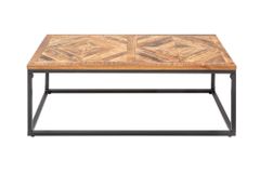 Massiver Couchtisch INFINITY HOME 100cm Mangoholz Industrial Design