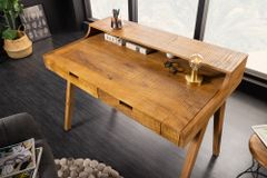 Massiver Sekretär MONSOON 120cm Mangoholz Schreibtisch