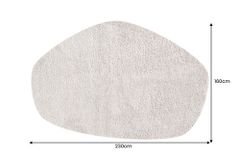 Design Teppich ORGANIC 230x160cm taupe Hochflor Indoor-Teppich organische Form