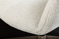 Drehbarer Design Sessel PAPILLON beige Bouclé Tweed soft 360° Metall höhenverstellbar