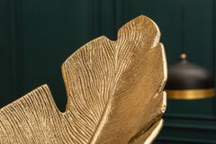 Design Deko Schale GOLD LEAF 65cm gold Blatt Design Metall Handarbeit