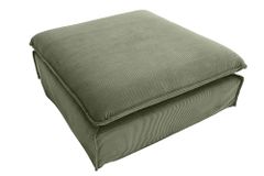 Großer Sitzhocker HEAVEN 100cm grün Cord Sofahocker abnehmbarer Bezug