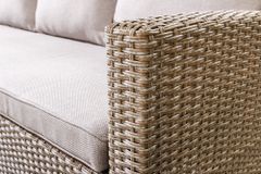Outdoor Sitzgruppe MONACO 240cm natur Polyrattan Gartenmöbel-Set Ecklounge wetterfest