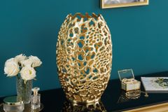 Filigrane Design Vase ABSTRACT LEAF gold 40cm Handarbeit