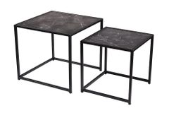 2er Set Beistelltische SLIM LINE 50cm graphit Metall Couchtische
