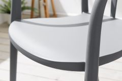 In- und Outdoor Gartenstuhl STUDIO ITALIA anthrazit stapelbar wetterfest