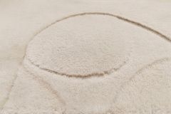 3D Hochflor Teppich LUNA 230x160cm beige Hoch-Tief-Effekt Indoor-Teppich