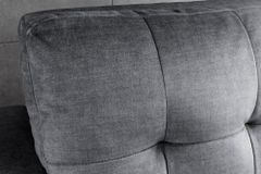 Sofa mit Schlaffunktion SMART 140cm grau hochwertiger Vogue Seiden Samtstoff