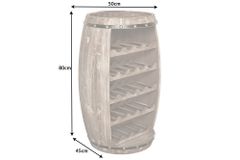 Authentisches Weinregal BODEGA 80cm natur Pinie Weinfass Shabby Chic