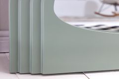 Design Wandspiegel WAVE 160cm salbeigrün