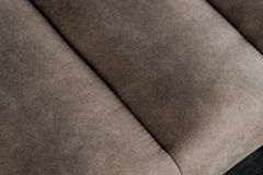 Design Sitzbank PETIT BEAUTÉ 110cm vintage taupe Microfaser schwarzes Metallgestell