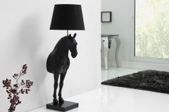 Extravagante Stehlampe BLACK BEAUTY 130cm Pferdefigur schwarz