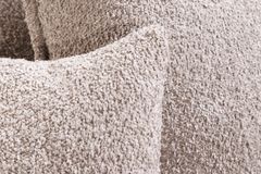 Großes 3-Sitzer Sofa HEAVEN 200cm champagner beige Bouclé Federkern Hussensofa
