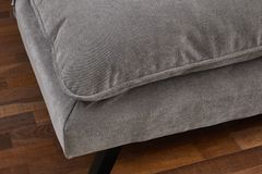 Modernes Schlafsofa COCOONING 190cm grau Chenillestoff 3-Sitzer Couch