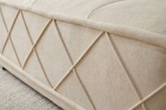 Modernes XXL Ecksofa DECADENCIA 320cm beige Samt Bigsofa inkl. Kissen
