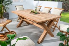Wetterfester Gartentisch EMPIRE TEAK 180cm Teak Massivholz Outdoor Esstisch