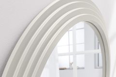 Design Wandspiegel WAVE 160cm weiß Rundbogen Spiegel