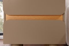 Design Nachtschrank COSMO 60cm greige Eiche zwei Schubladen