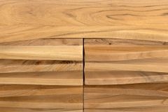 Hängendes Sideboard RELIEF 175cm natur Akazie Massivholz mit Schubladen