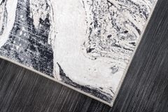 Design Teppich ART RUGS 230x160cm weiß grau Flachgewebe Indoor