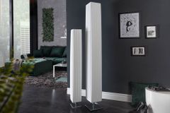 Moderne Design Stehlampe PARIS 160cm weiß Plissee Schirm Stehleuchte