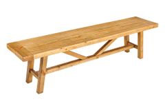 Massive Sitzbank RIVIERA 180cm natur recyceltes Pinienholz Landhaus-Stil