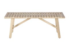 In- und Outdoor Sitzbank BALI 110cm natur hell Akazienholz wetterfest Balkonbank