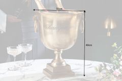 Eleganter Sektkühler CHAMPAGNE 40cm gold Flaschenkühler