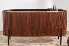 Massivholz Sideboard GATSBY 150cm dunkelbraun Mango Retro Design