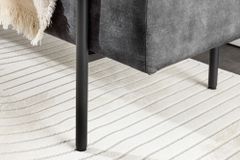 Moderne Truhenbank LOFT 100cm grau Samt Sitzbank mit Stauraum gespolstert schwarz Metall