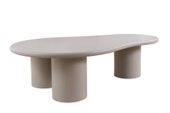 Stilvoller Couchtisch ORGANIKO 130cm cement greige organische Form