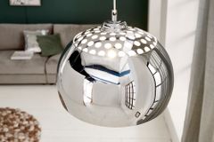 Designer Hängelampe CHROME BALL 32cm chrom Pendelleuchte Modern Design