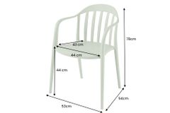 In- und Outdoor Stuhl STUDIO ITALIA salbei stapelbar Kunststoff Gartenstuhl
