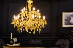 Design Kronleuchter CRYSTAL XL 80cm gold 15-armig Lüster Kristall-Lampe