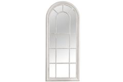 Vintage Wandspiegel CASTILLO 140cm weiß creme Rundbogen Shabby Chic Design Landhausstil