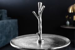 Design Etagere ABSTRACT 50cm silber mit drei Etagen