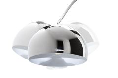 Ausziehbare Bogenlampe LOUNGE DEAL 170-210cm chrom Marmorfuß Stehlampe