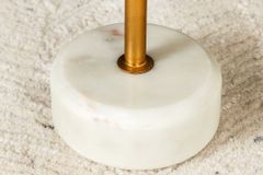 Runder Beistelltisch TRAYFUL 60cm gold Eisen weiß Marmorfuß handmade