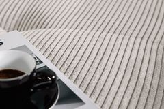 Modernes Ecksofa KENT 220cm beige Cord inkl. Hocker Federkern L-Form Wohnlandschaft