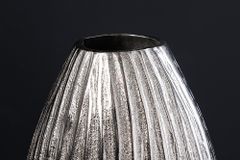 Handgefertigte Deko-Vase ELEGANCE 35cm silber Metall Hammerschlag Design