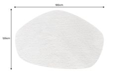 Design Teppich ORGANIC 180x120cm creme Hochflor Indoor-Teppich organische Form