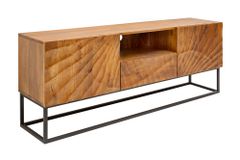 Massives TV-Lowboard SCORPION 160cm Mangoholz aufwendige 3D Schnitzereien