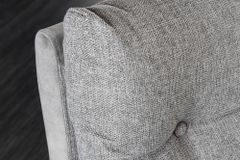 Moderne Sitzbank BIG GEORGE 160cm grau Samt Strukturstoff Taschenfederkern Metall