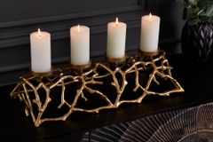 Eleganter Kerzenhalter ABSTRACT 60cm gold für 4 Kerzen