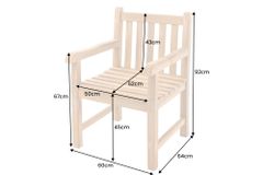Massiver Gartenstuhl EMPIRE TEAK natur Teakholz Outdoor