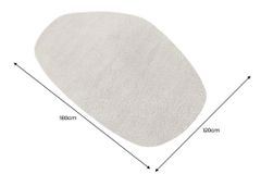 Design Teppich ORGANIC 180x120cm taupe Hochflor Indoor-Teppich organische Form