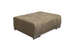Extravaganter Hocker ELEGANCIA 110cm taupe mit Ziersteppung